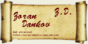 Zoran Dankov vizit kartica